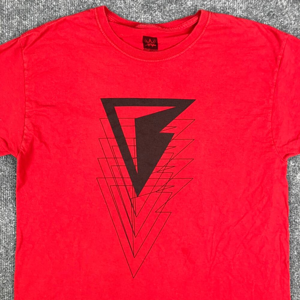 WWE Roman Reigns T-Shirt Mens Medium Red RR Logo Graphic Wrestling‎ Fan Tee